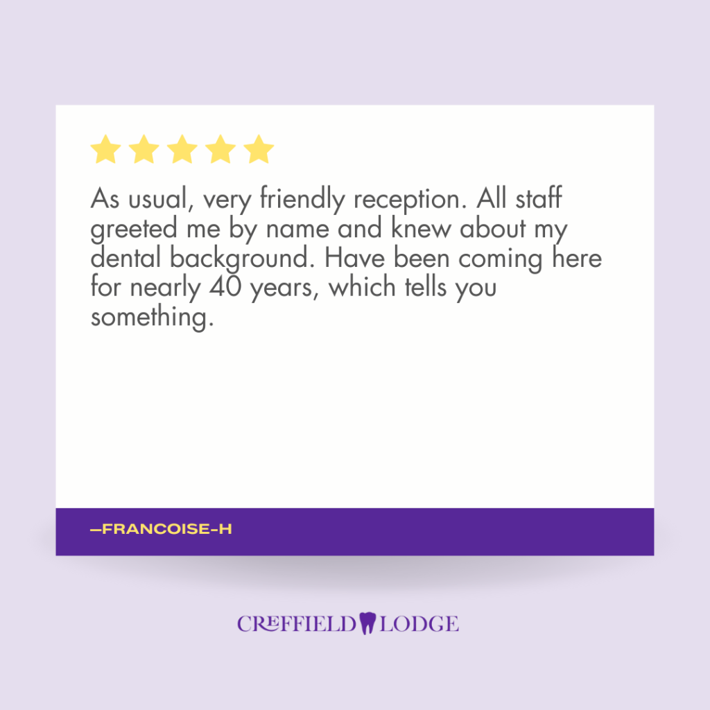 Creffield Lodge Dental Practice Social Media Post