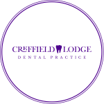 Creffield lodge dental practice logo all purple circles